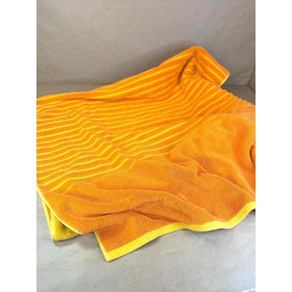 Vintage MetLife Snoopy Beach Towel Orange Striped Peanuts Surfing Embroidered - Picture 7 of 12